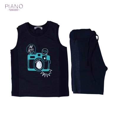 تاپ و شلوارک راه راه