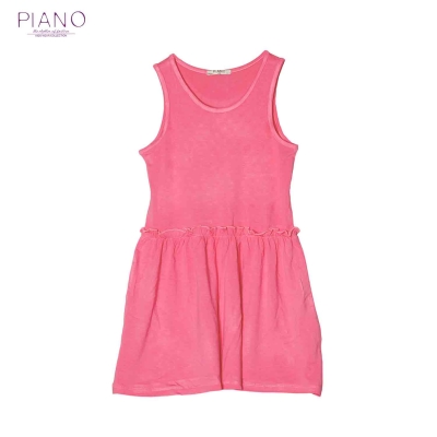 پیراهن آستین حلقه ای ویسکوز دخترانه