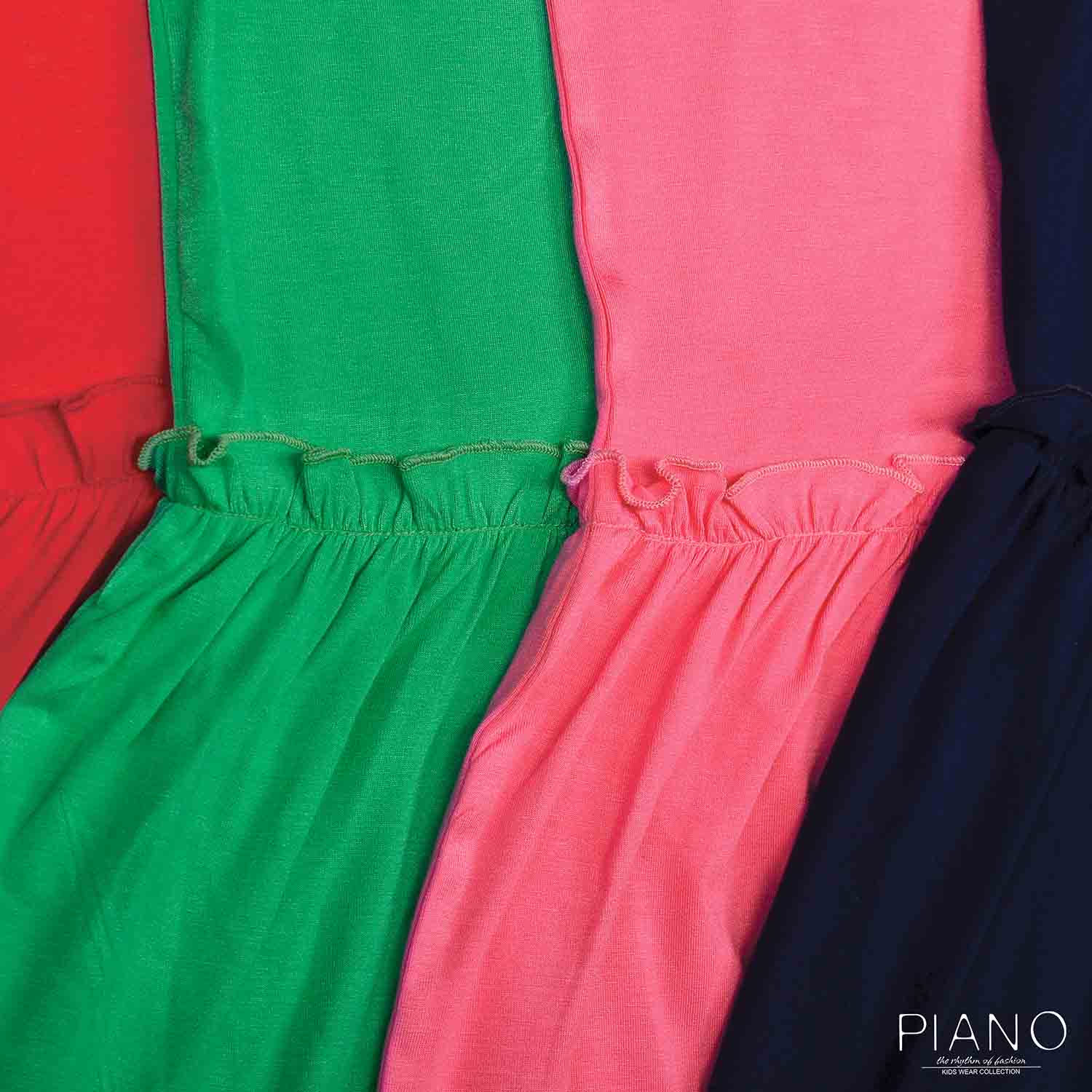 پیراهن آستین حلقه ای ویسکوز دخترانه