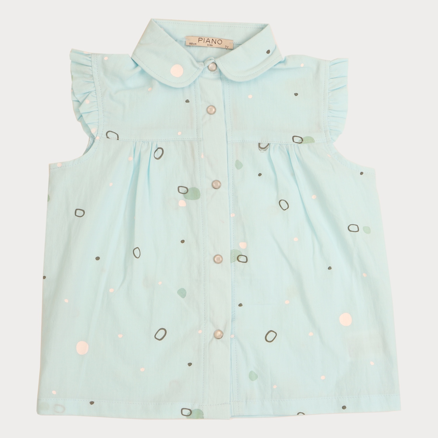 شومیز حلقه ای کتان نازک دخترانه