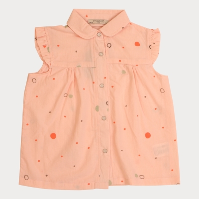 شومیز حلقه ای کتان نازک دخترانه