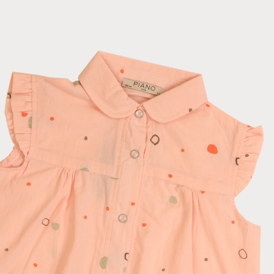 شومیز حلقه ای کتان نازک دخترانه