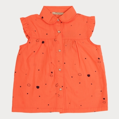 شومیز حلقه ای کتان نازک دخترانه