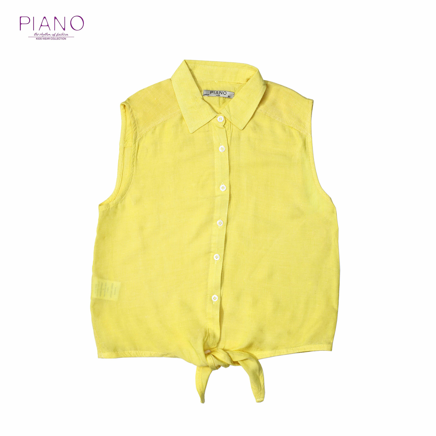 شومیز حلقه ای جلوگره ای لینن دخترانه