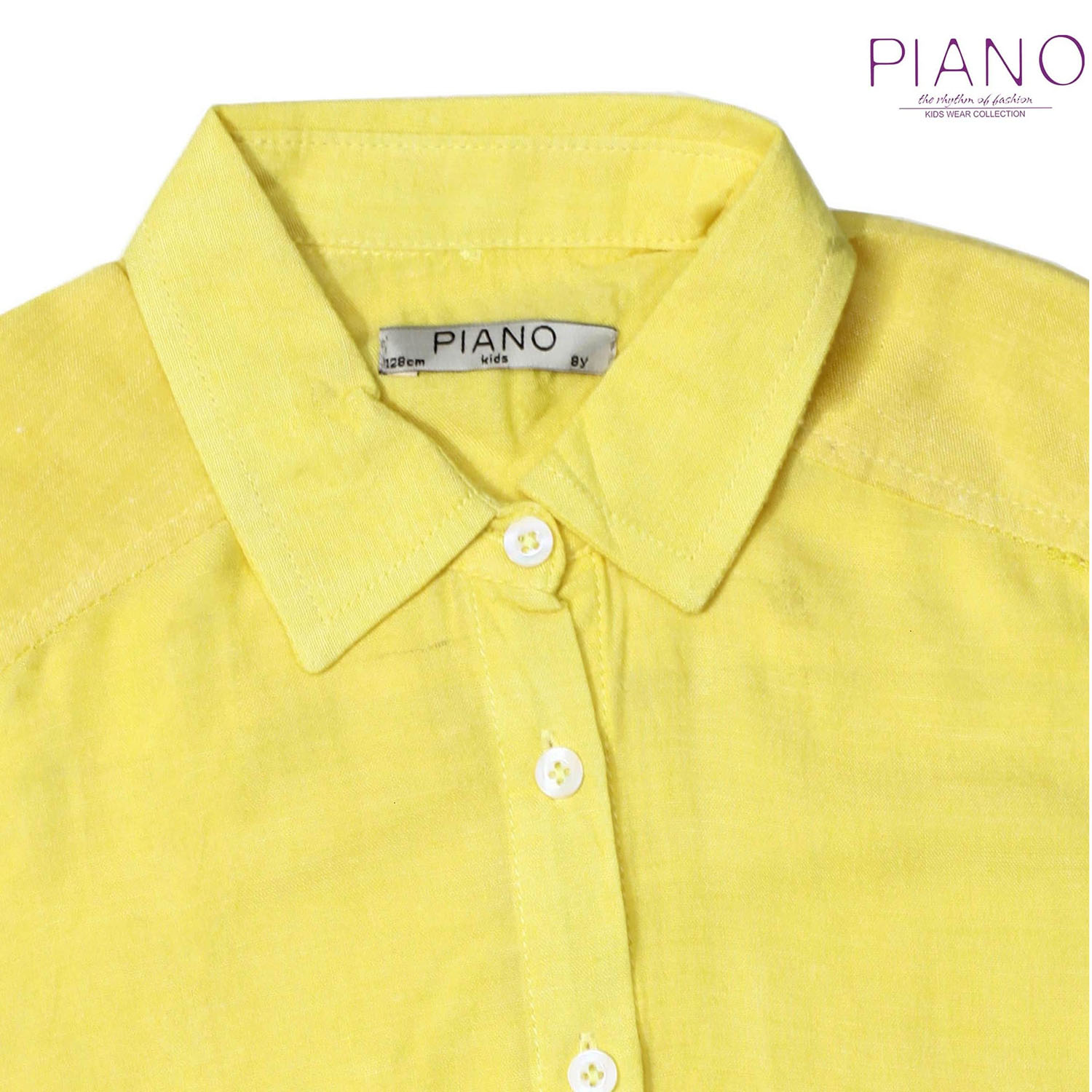 شومیز حلقه ای جلوگره ای لینن دخترانه