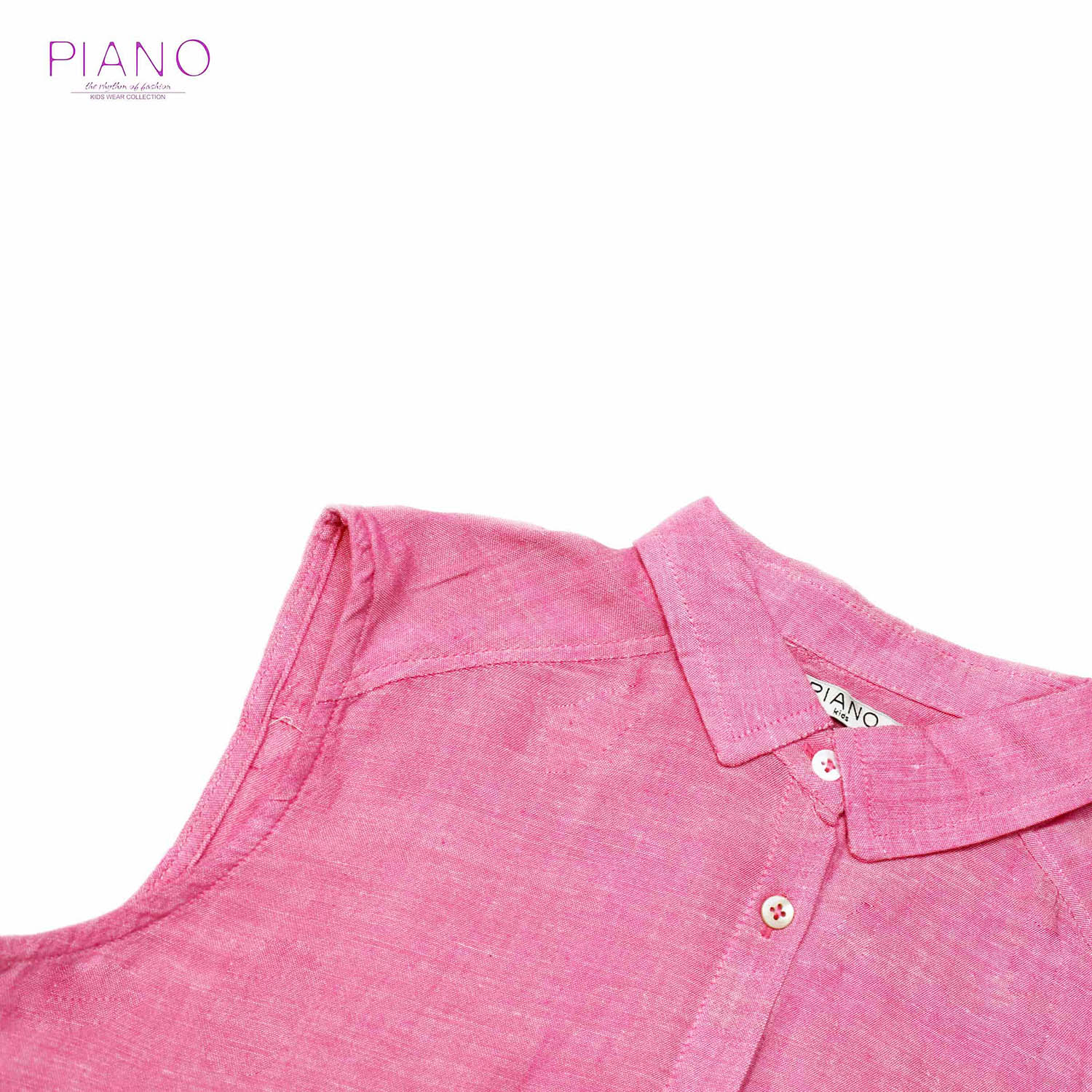 شومیز حلقه ای جلوگره ای لینن دخترانه