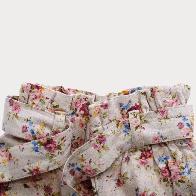 شلوارک نساجی گلدار