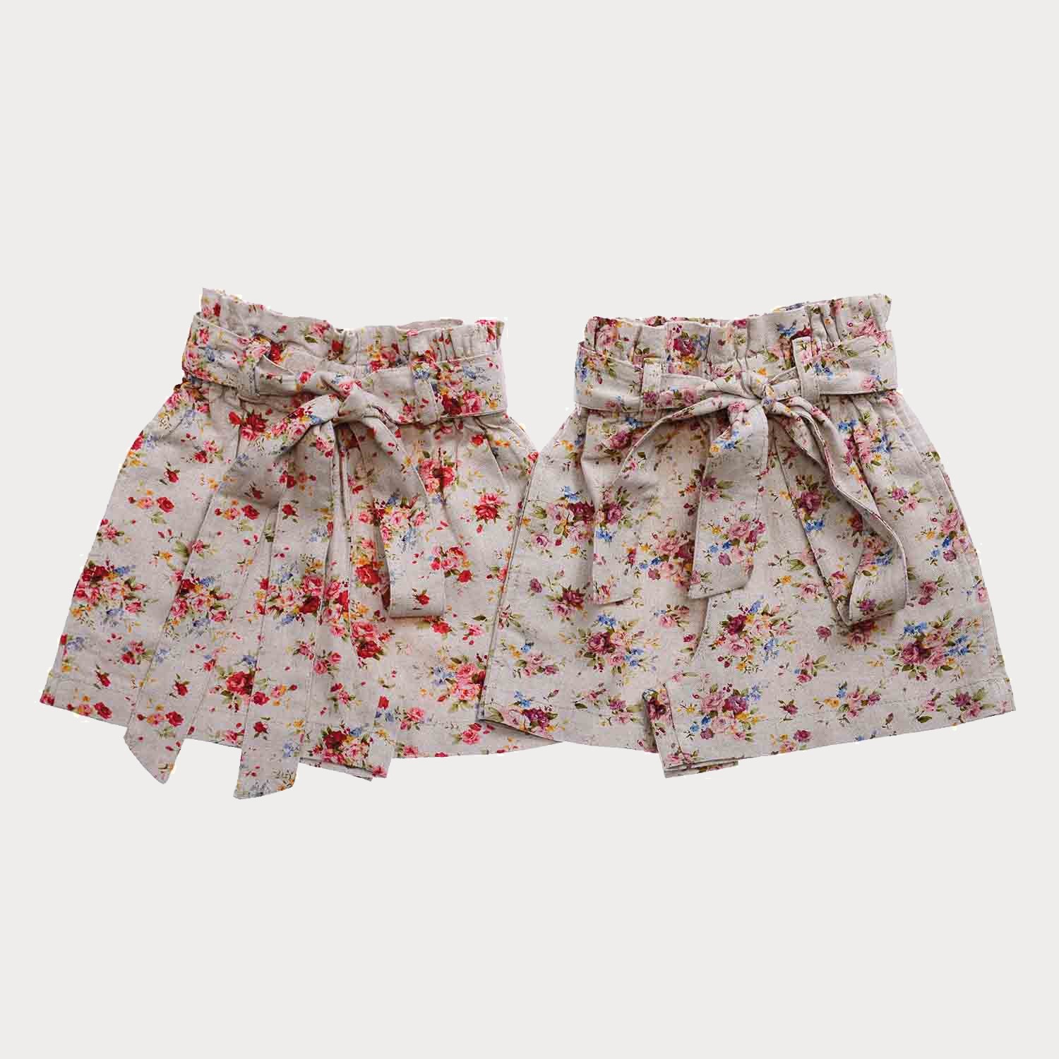 شلوارک نساجی گلدار