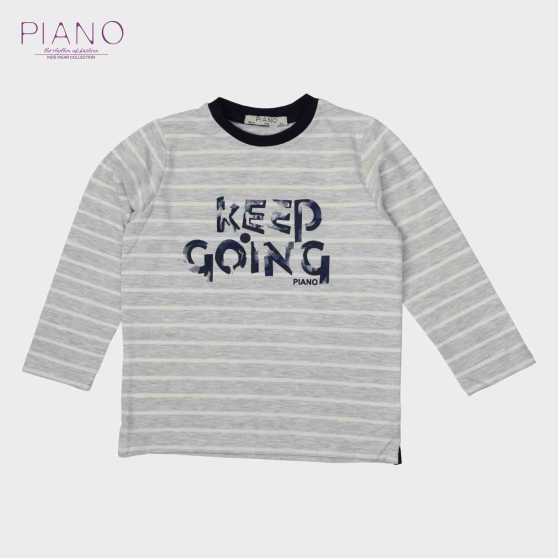 بلوز یکرو لایکرا ملانژ رنگی راه راه