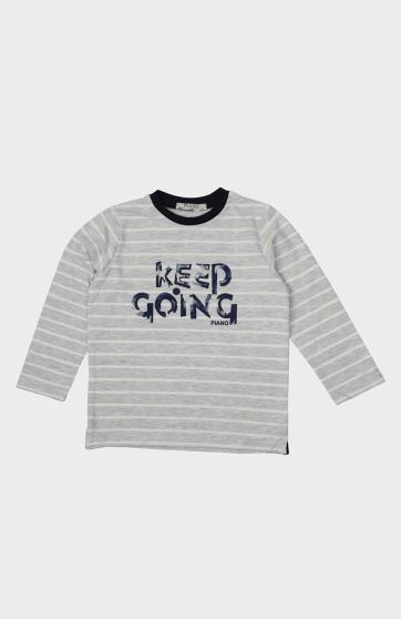 بلوز یکرو لایکرا ملانژ رنگی راه راه