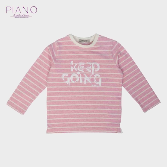 بلوز یکرو لایکرا ملانژ رنگی راه راه