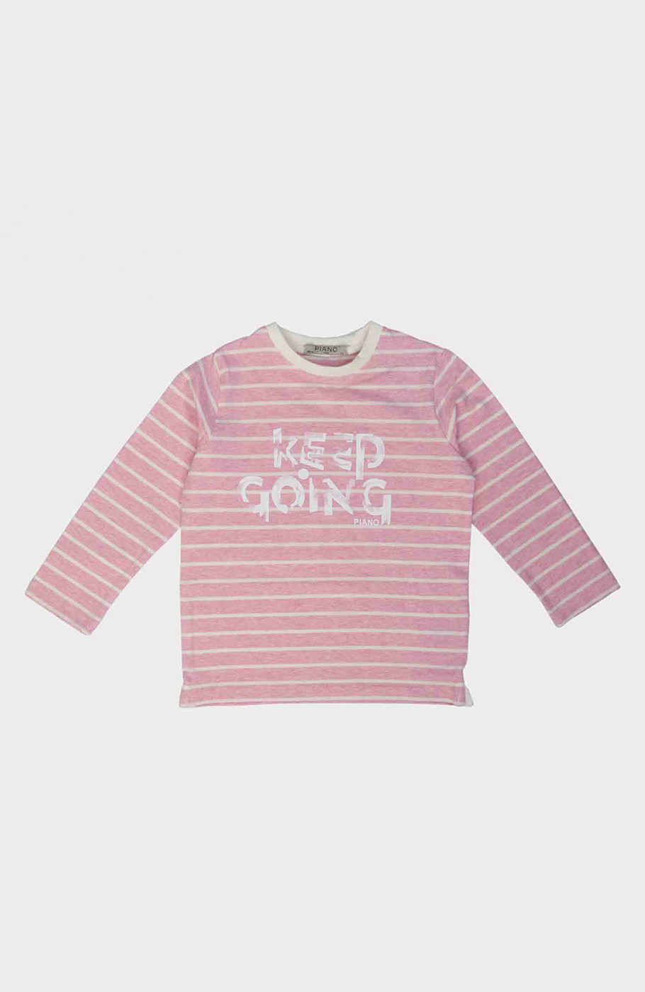 بلوز یکرو لایکرا ملانژ رنگی راه راه