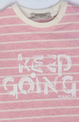 بلوز یکرو لایکرا ملانژ رنگی راه راه