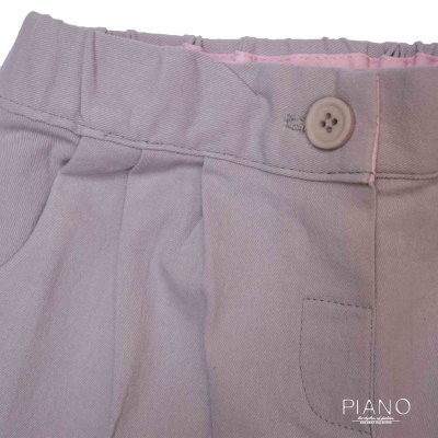 شلوارک کتان پیلی دار دخترانه