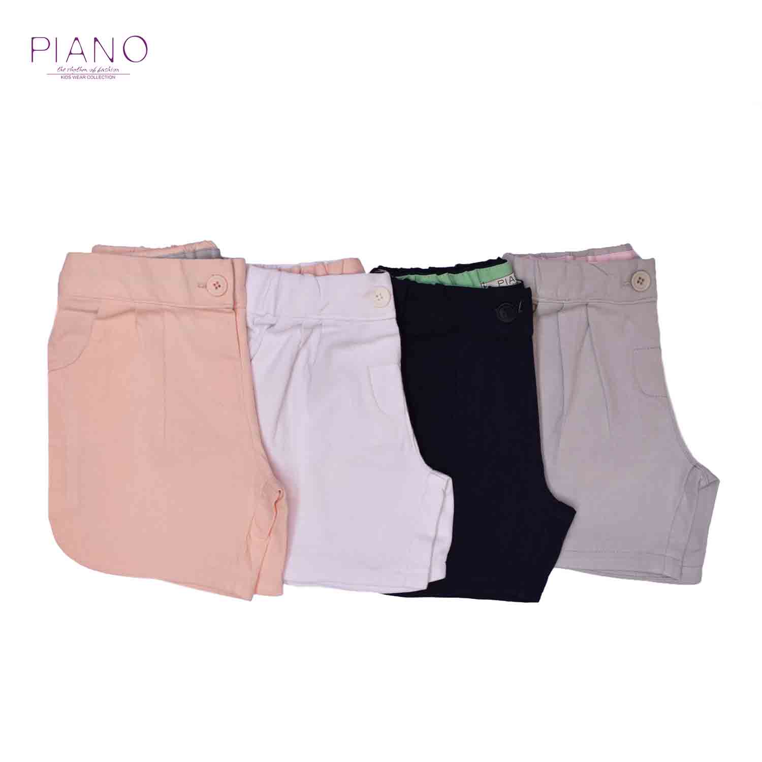 شلوارک کتان پیلی دار دخترانه