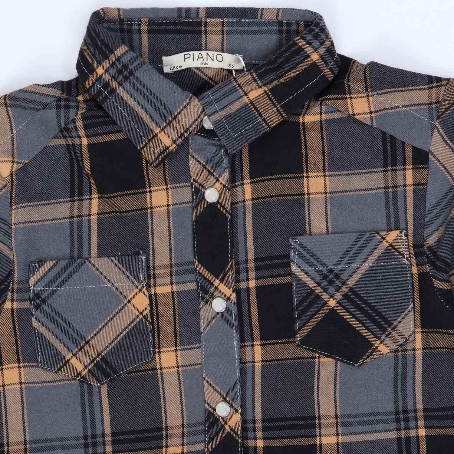 پیراهن نساجی چهارخانه درشت