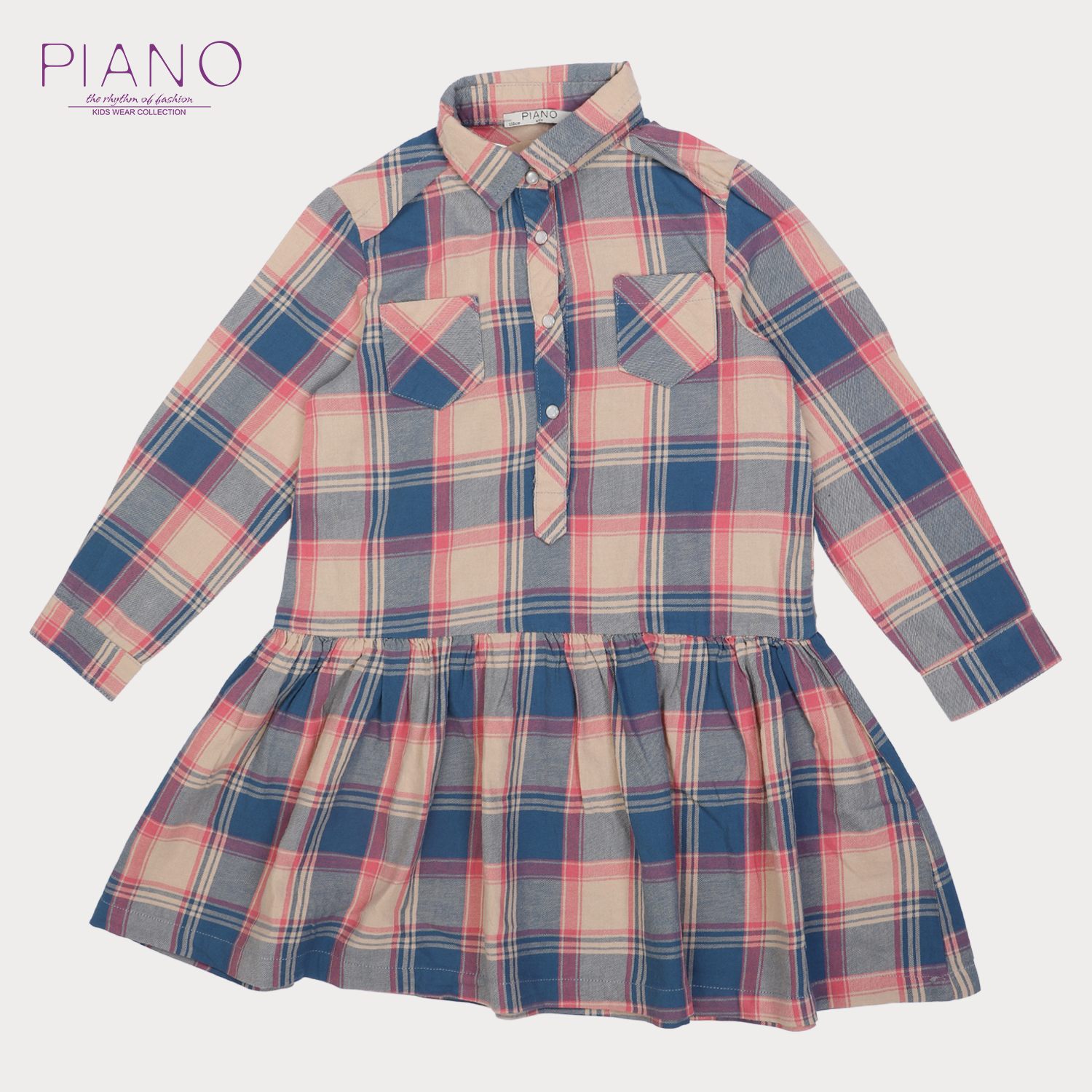 پیراهن نساجی چهارخانه درشت