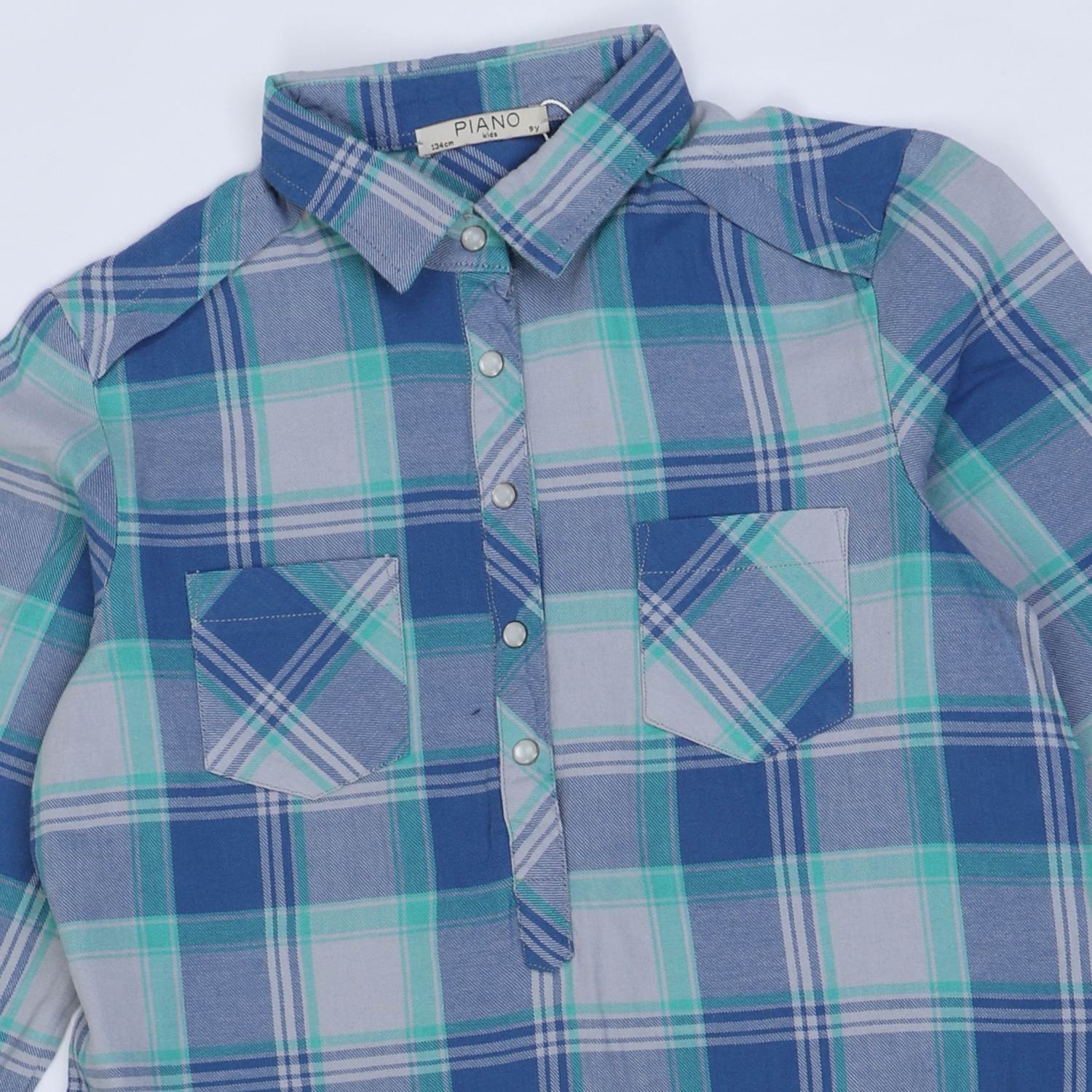 پیراهن نساجی چهارخانه درشت