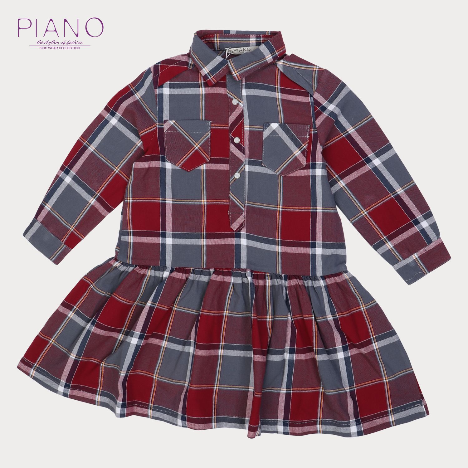 پیراهن نساجی چهارخانه درشت