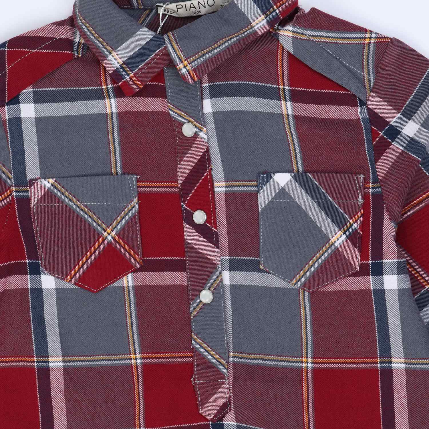 پیراهن نساجی چهارخانه درشت