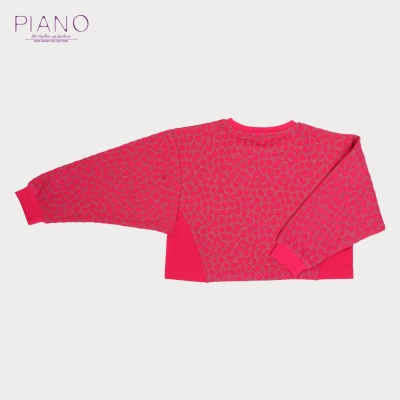 بلوز نیم تنه ژاکارد قلبی (ست با کد 1687)