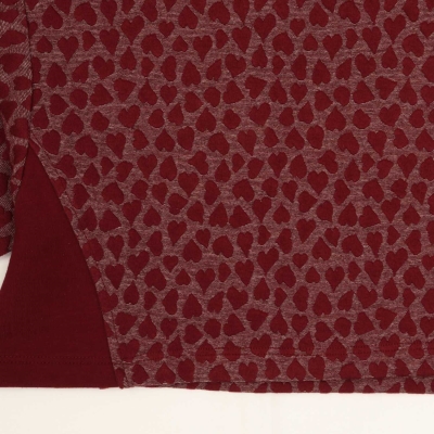 بلوز نیم تنه ژاکارد قلبی (ست با کد 1687)