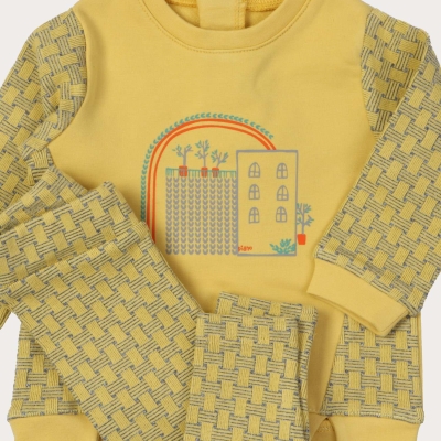 بلوز و لگ دورس لایکرا و ژاکارد