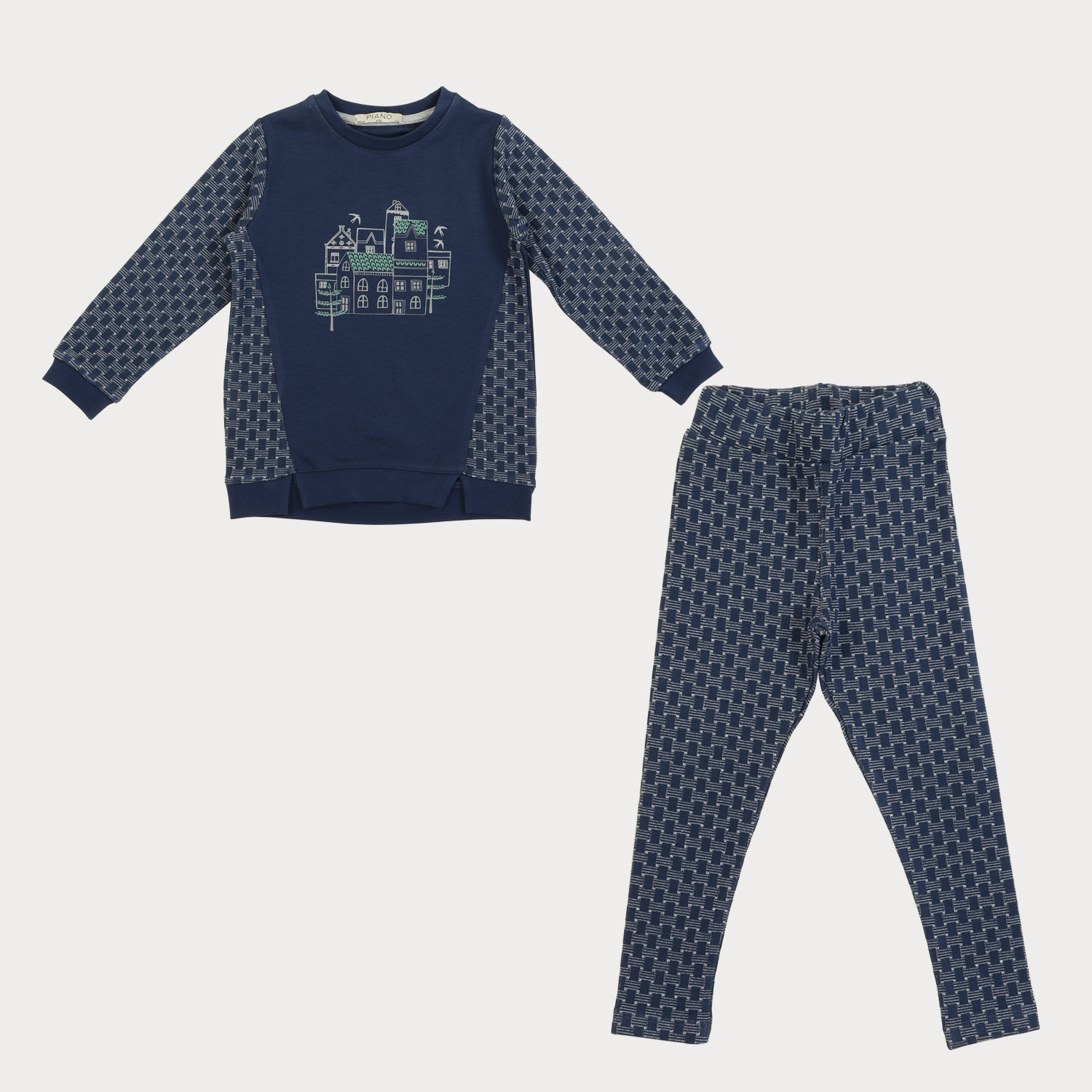 بلوز و لگ دورس لایکرا و ژاکارد