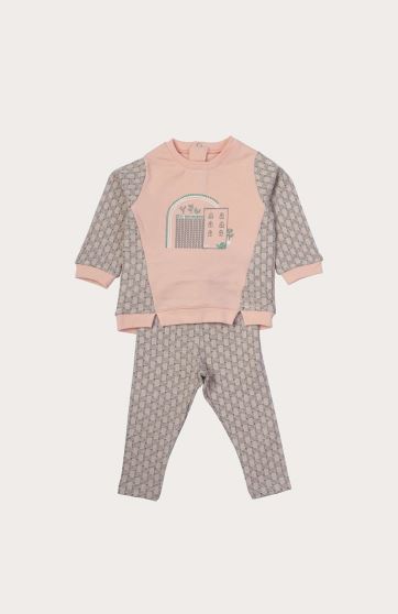 بلوز و لگ دورس لایکرا و ژاکارد