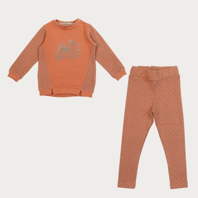 بلوز و لگ دورس لایکرا و ژاکارد