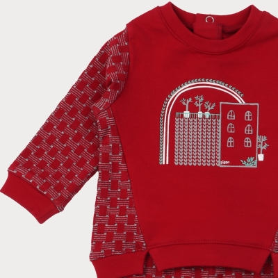 بلوز و لگ دورس لایکرا و ژاکارد