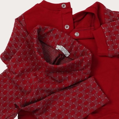 بلوز و لگ دورس لایکرا و ژاکارد