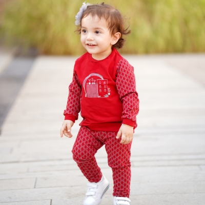 بلوز و لگ دورس لایکرا و ژاکارد