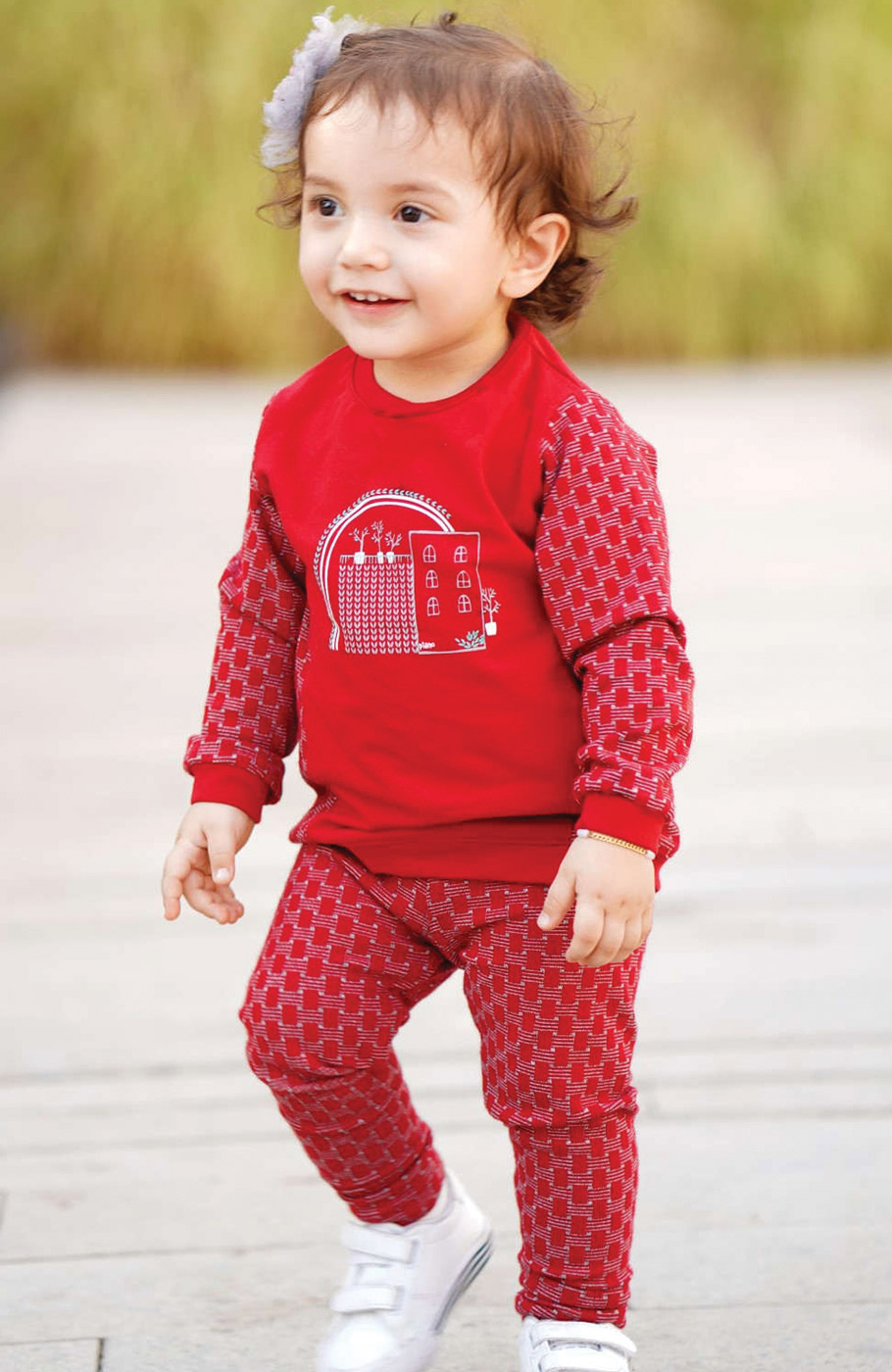 بلوز و لگ دورس لایکرا و ژاکارد