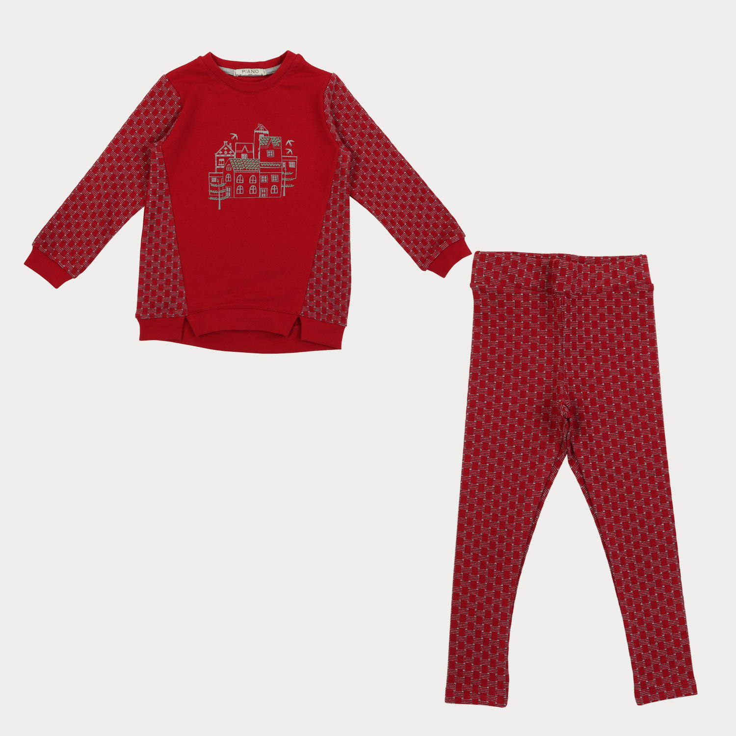 بلوز و لگ دورس لایکرا و ژاکارد