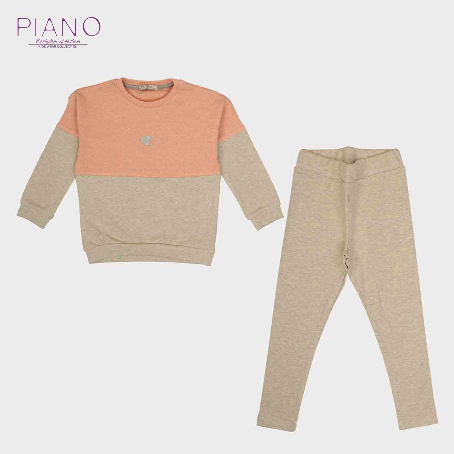 بلوز و لگ فاینریب ملانژ رنگی