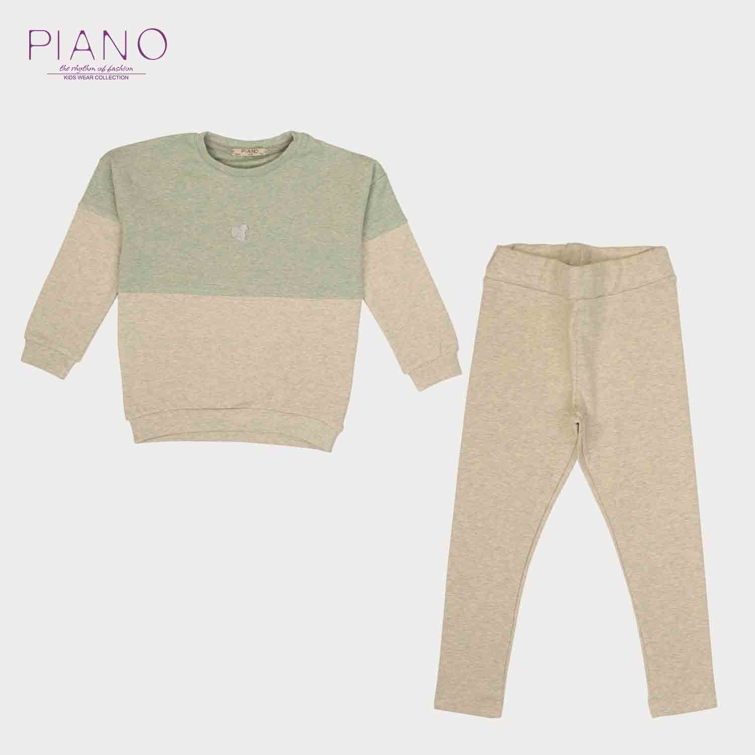 بلوز و لگ فاینریب ملانژ رنگی