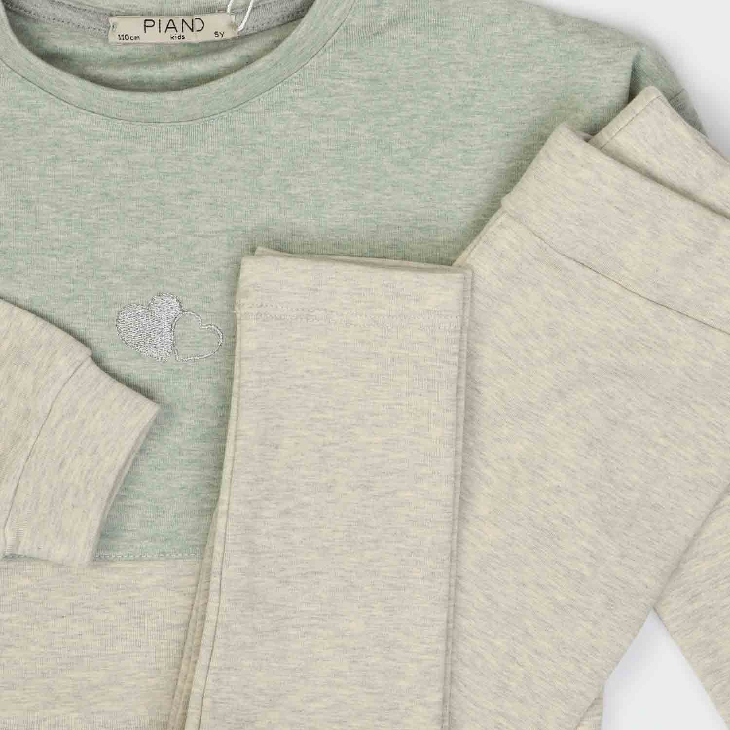 بلوز و لگ فاینریب ملانژ رنگی