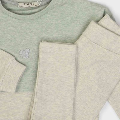 بلوز و لگ فاینریب ملانژ رنگی