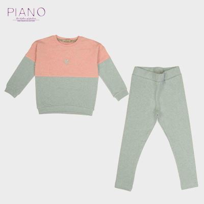 بلوز و لگ فاینریب ملانژ رنگی