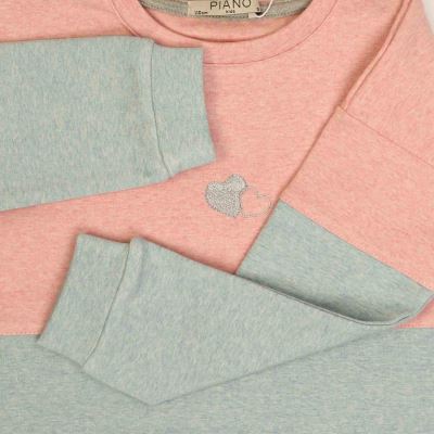 بلوز و لگ فاینریب ملانژ رنگی