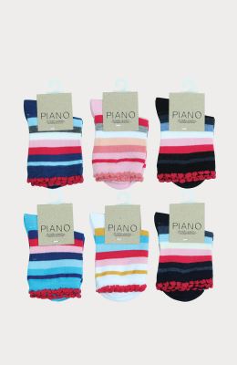 جوراب طرح صدف راه راه