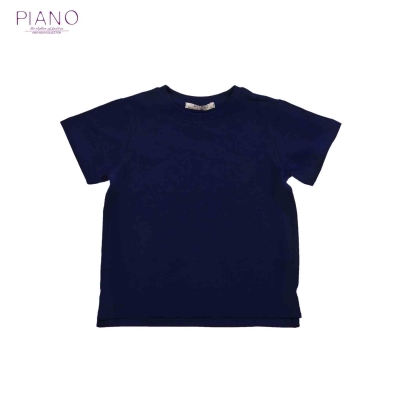 تیشرت یکرولاکرا پسرانه سورمه ای 01503 14Y