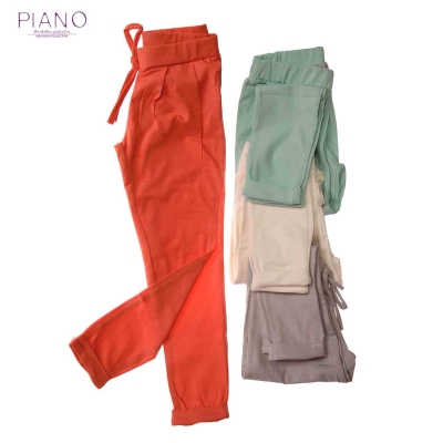 شلوار دورو پنبه دخترانه گلبهی سیر 05680 7Y