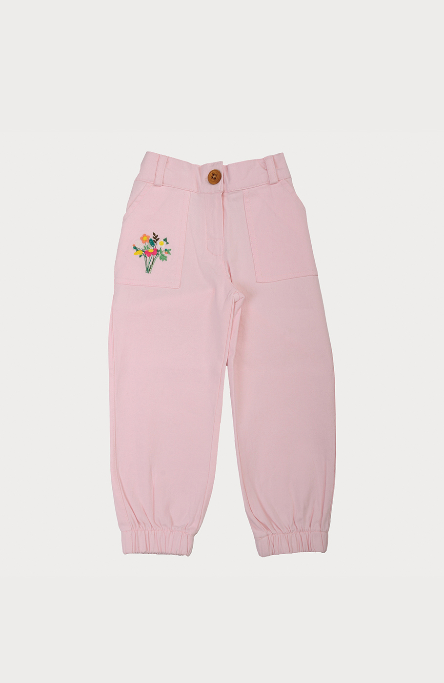 شلوار کتان دخترانه صورتی روشن 01231 2Y