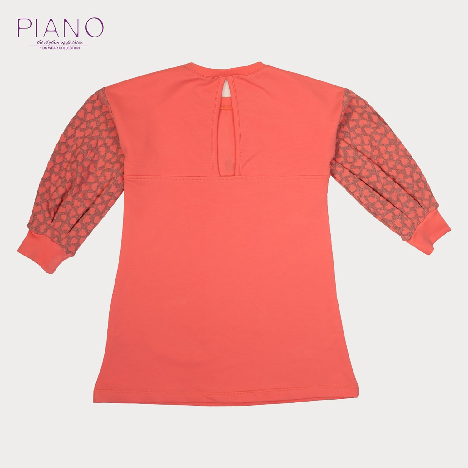 پیراهن ژاکارد و دورس لایکرا آستین پیلی دار