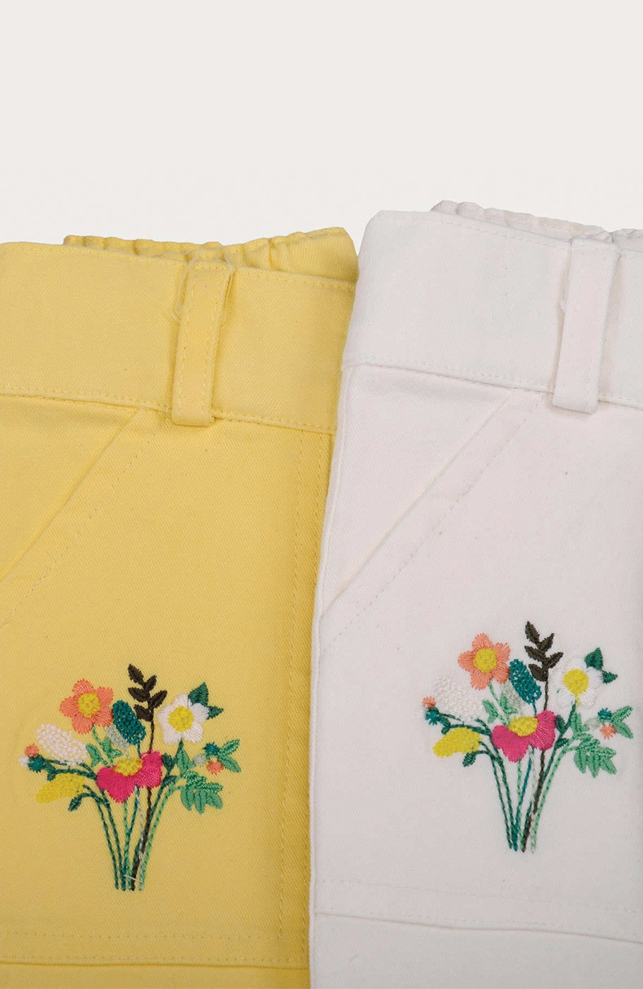 شلوار کتان دخترانه زرد 01231 4Y