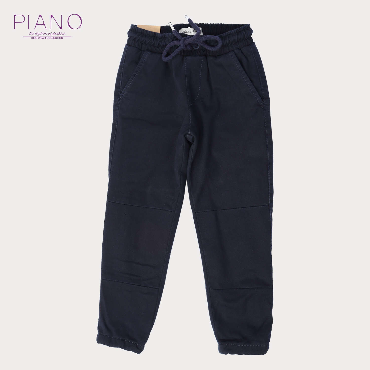 شلوار لاینر دار کتان پسرانه سرمه ای 07146 11Y