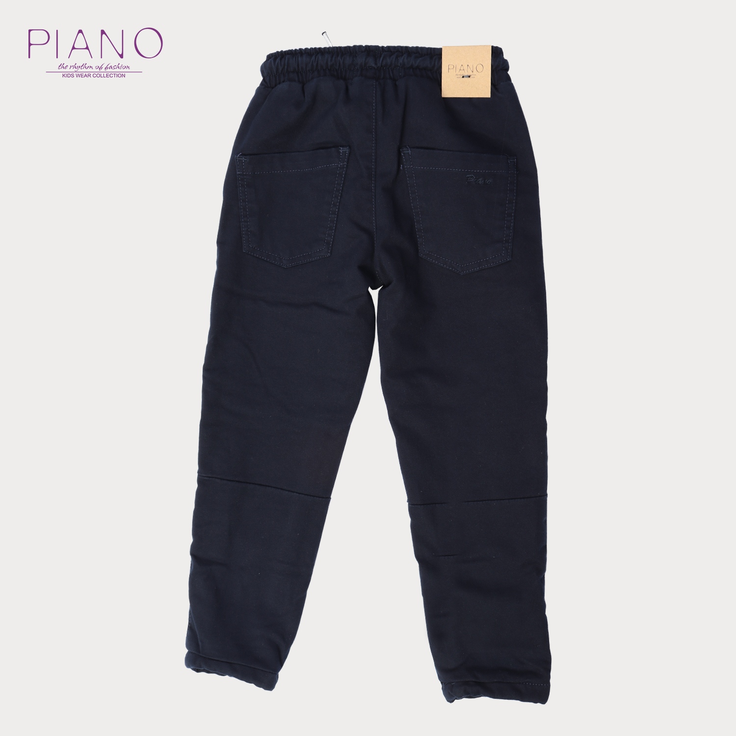 شلوار لاینر دار کتان پسرانه سرمه ای 07146 11Y