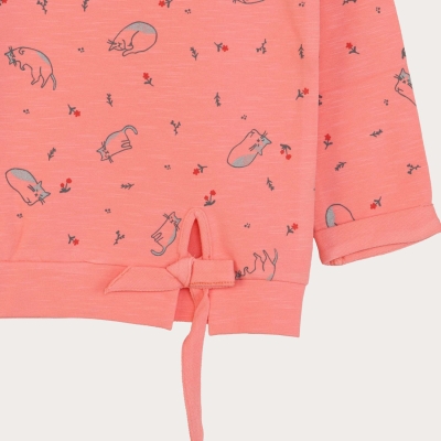 بلوز دورس دخترانه گلبهی روشن 01211 7Y